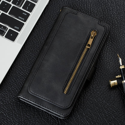 huawei mate 20 9 card wallet vertical flip w front zipper cowhide finish (w-013)