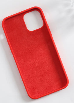 Iphone 11 apple style liquid silicone case with microfiber lining