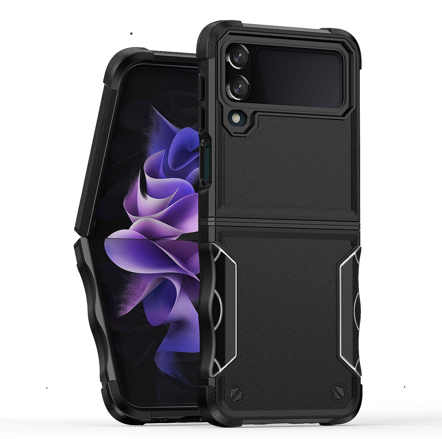 Samsung galaxy z flip 8 slim armor dual layer shockproof case grip (b002)