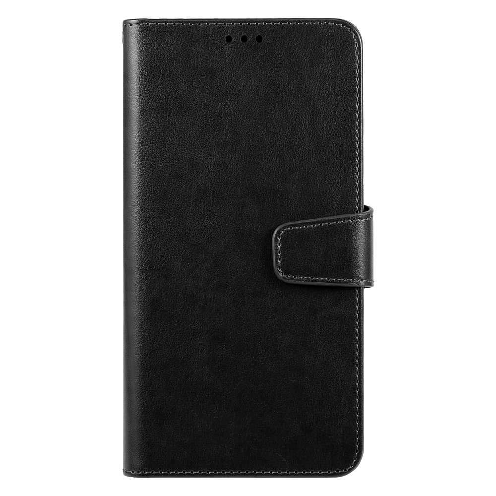 iphone 17 pro max flip wallet case top grain finish with 4 card slots (w-002)