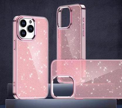 samsung galaxy A55 fashion hard glitter case metallic camera frame & buttons