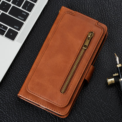 huawei mate 20 9 card wallet vertical flip w front zipper cowhide finish (w-013)