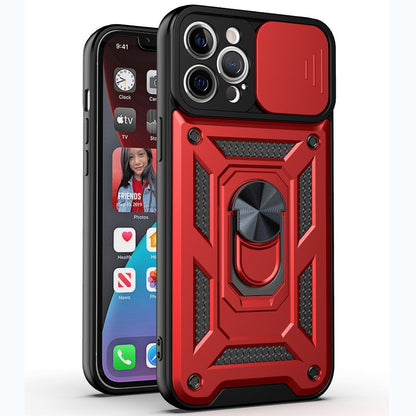 Iphone 13 pro dual layer case with ring holder & camera shutter (B001)