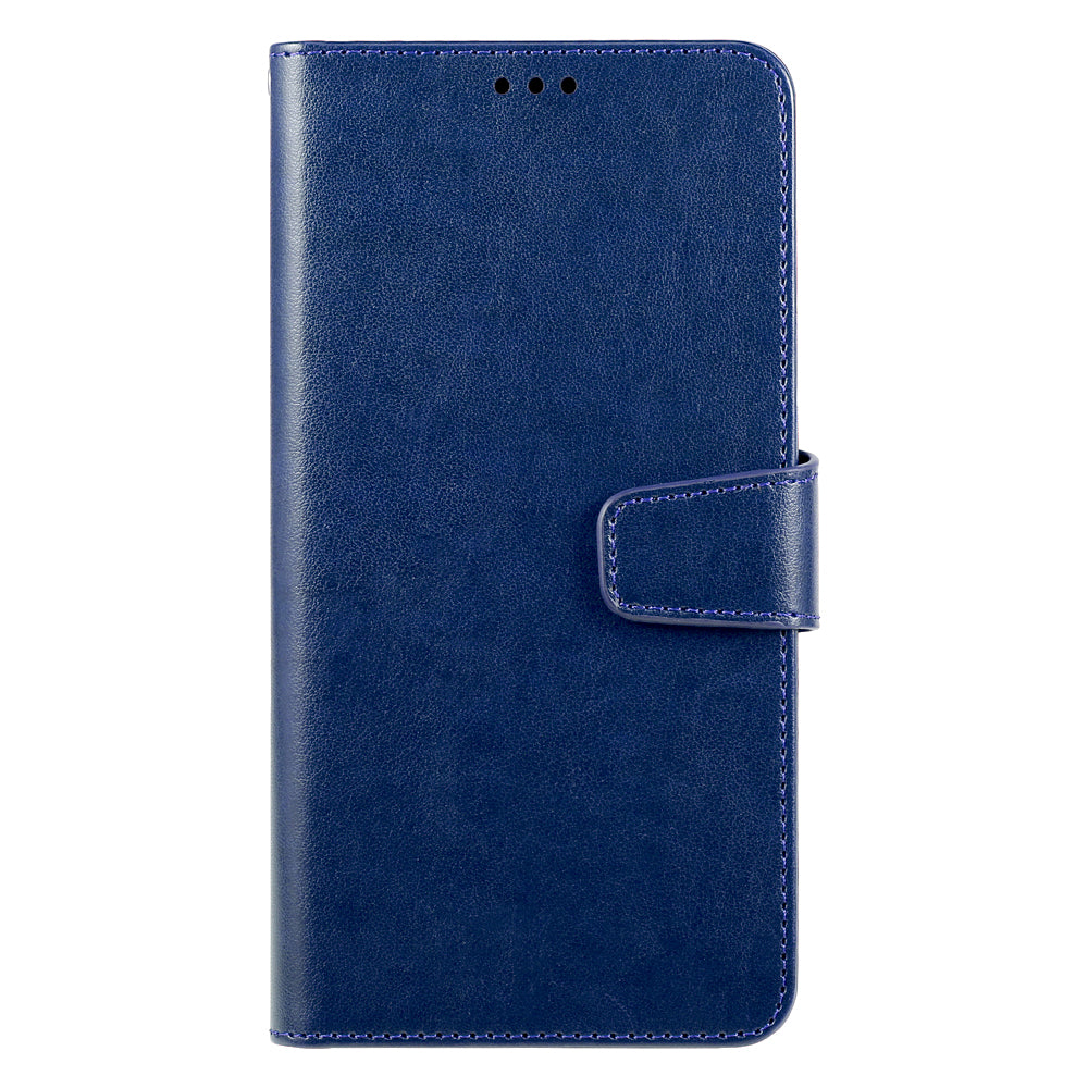 iphone 17 pro max flip wallet case top grain finish with 4 card slots (w-002)