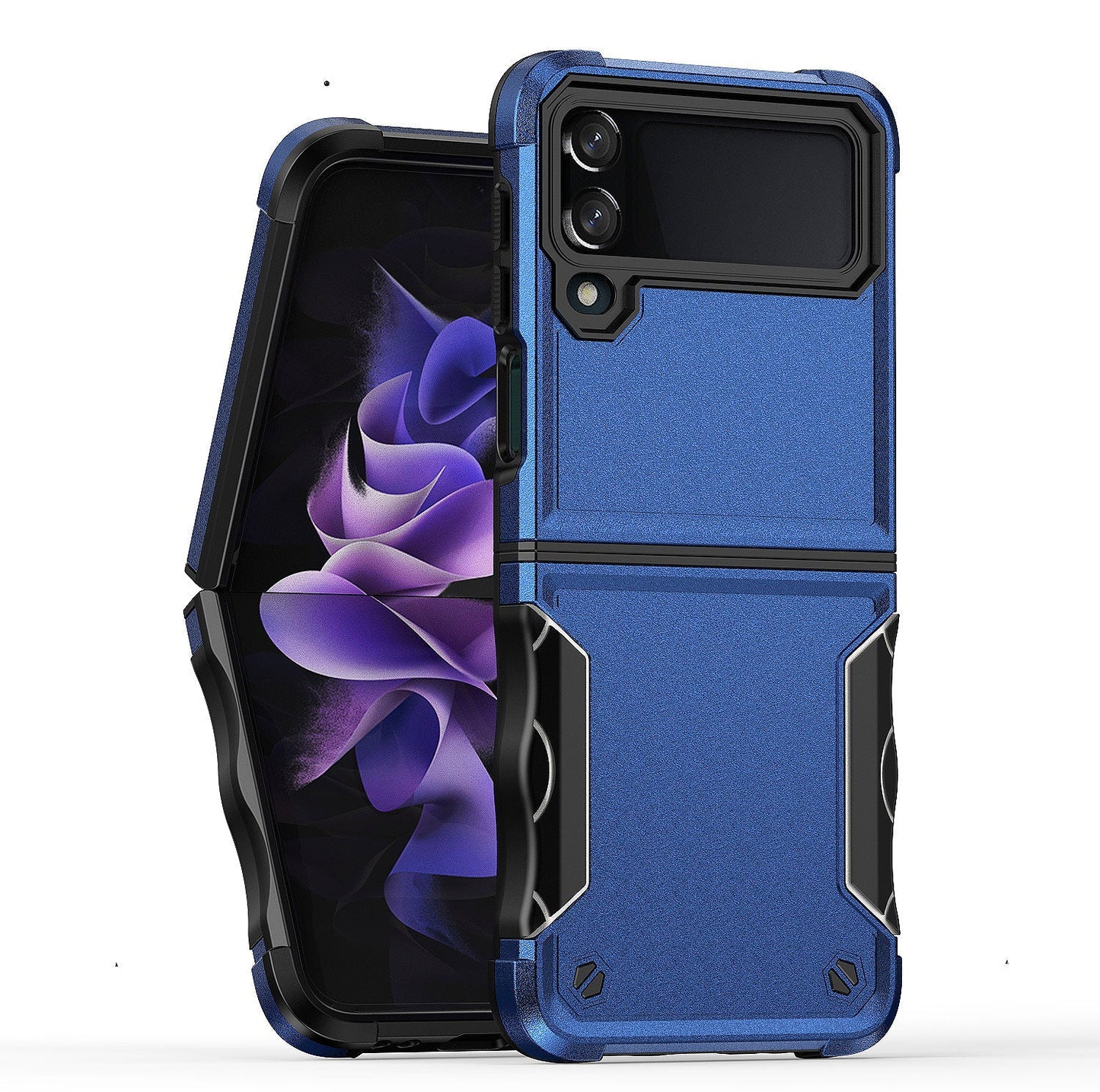 Samsung galaxy z flip 8 slim armor dual layer shockproof case grip (b002)