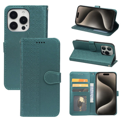 Google pixel 9 / 9 pro / 10 / 10 pro PU leather flip case stitched, patterned, 3 card slot & front round shaped closure (w-R20P3C)