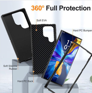 Samsung galaxy a06 case triple layer otterbox defender style (no logo)
