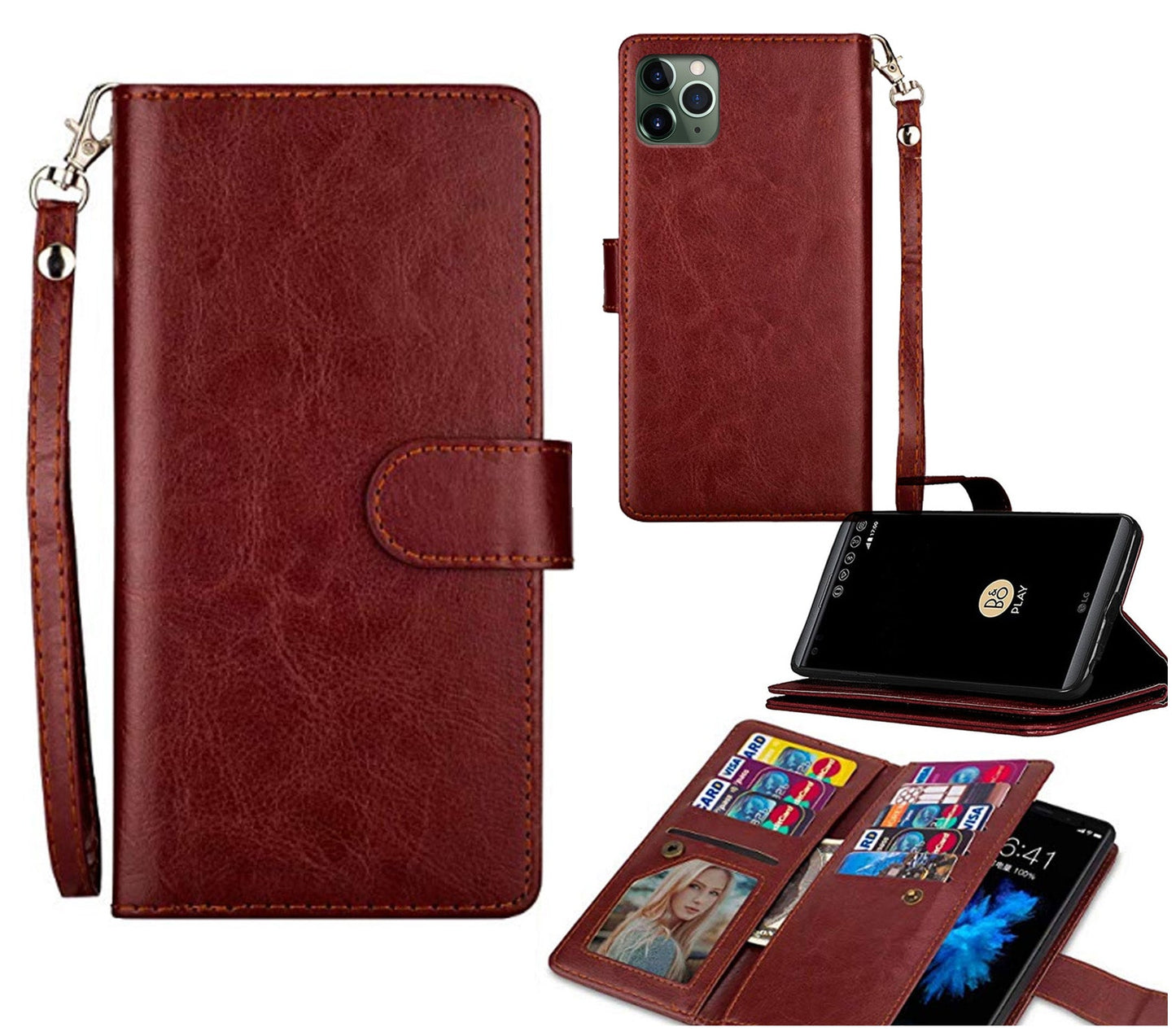 iphone 13 pro max 9 card wallet mansoor style (w-011)