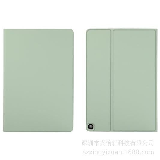 ipad case skin feel pu leather front loading style tpu back green