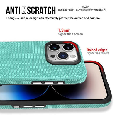 Iphone 16 pro max triangle brand textured dual layer case