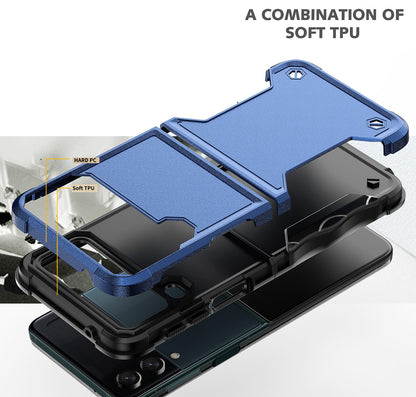 Samsung galaxy z flip 5 slim armor dual layer shockproof case grip (b002)