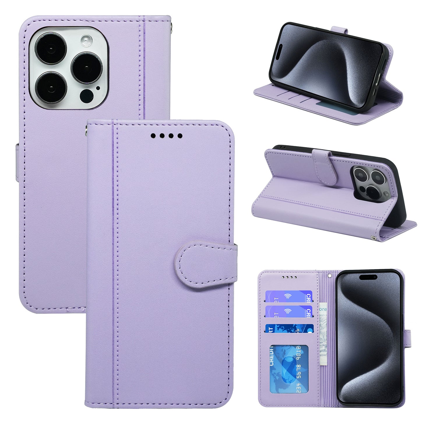 vodafone smart x9 PU leather flip case stitched, 3 card slot & front round shaped closure (w-R203C)