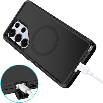 Samsung galaxy s24 ultra Magnetic Rugged Case - Triple Layer Protection, MagSafe Compatible