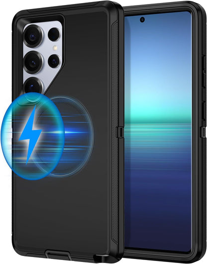 Samsung galaxy s24 ultra Magnetic Rugged Case - Triple Layer Protection, MagSafe Compatible