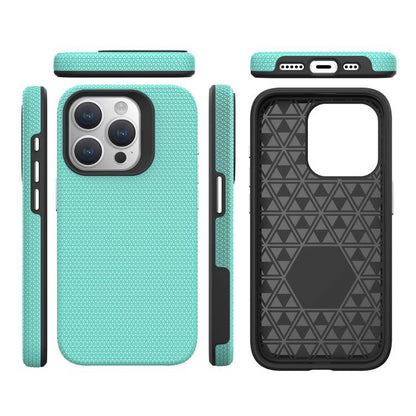 Iphone 14 pro max triangle brand textured dual layer case