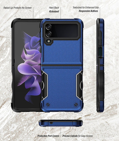 Samsung galaxy z flip 7 slim armor dual layer shockproof case grip (b002)