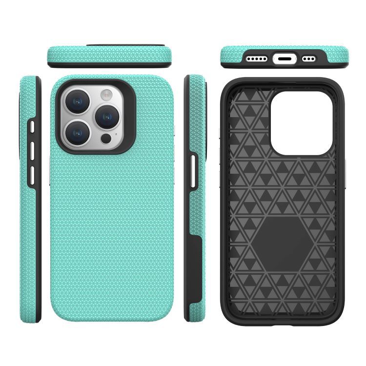 Iphone 15 pro max triangle brand textured dual layer case