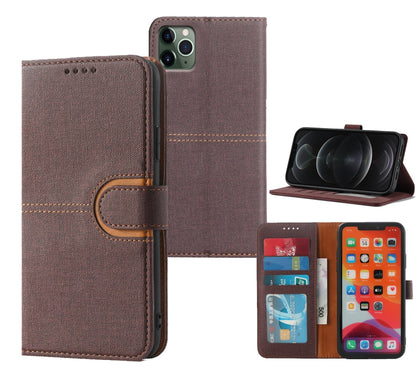 iphone 17 air PU leather flip case canvas finish 3 card slot (w-canvas1)
