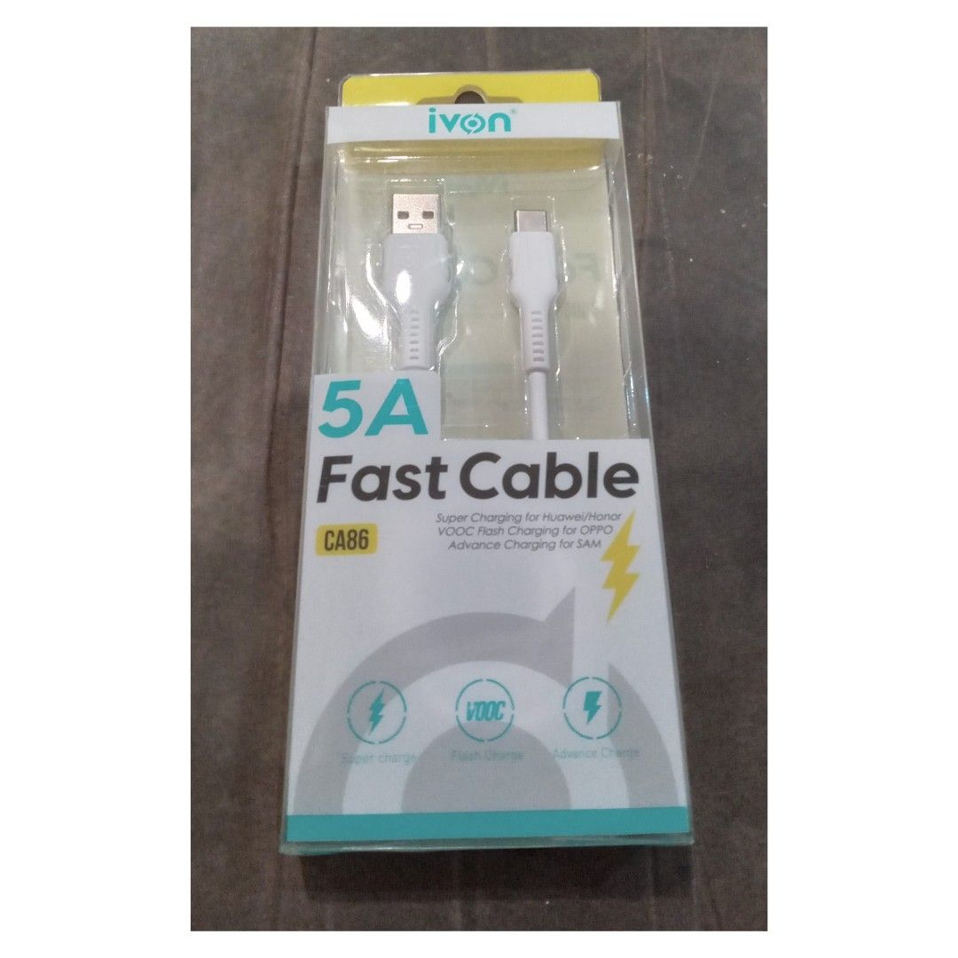 Ivon 5A super charge cable support super charge/fast charge/flash charge/quick charge 3.0 ca86