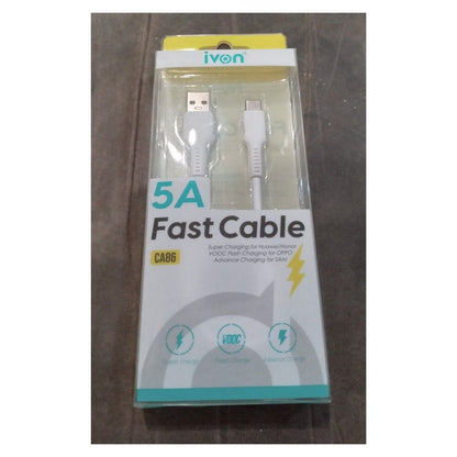 Ivon 5A super charge cable support super charge/fast charge/flash charge/quick charge 3.0 ca86
