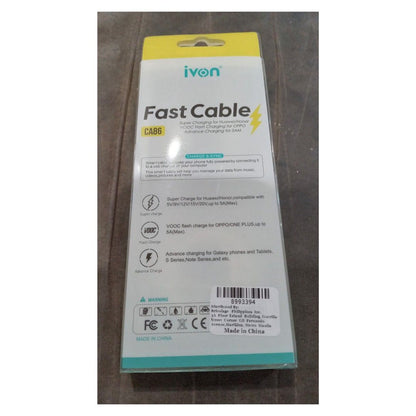 Ivon 5A super charge cable support super charge/fast charge/flash charge/quick charge 3.0 ca86