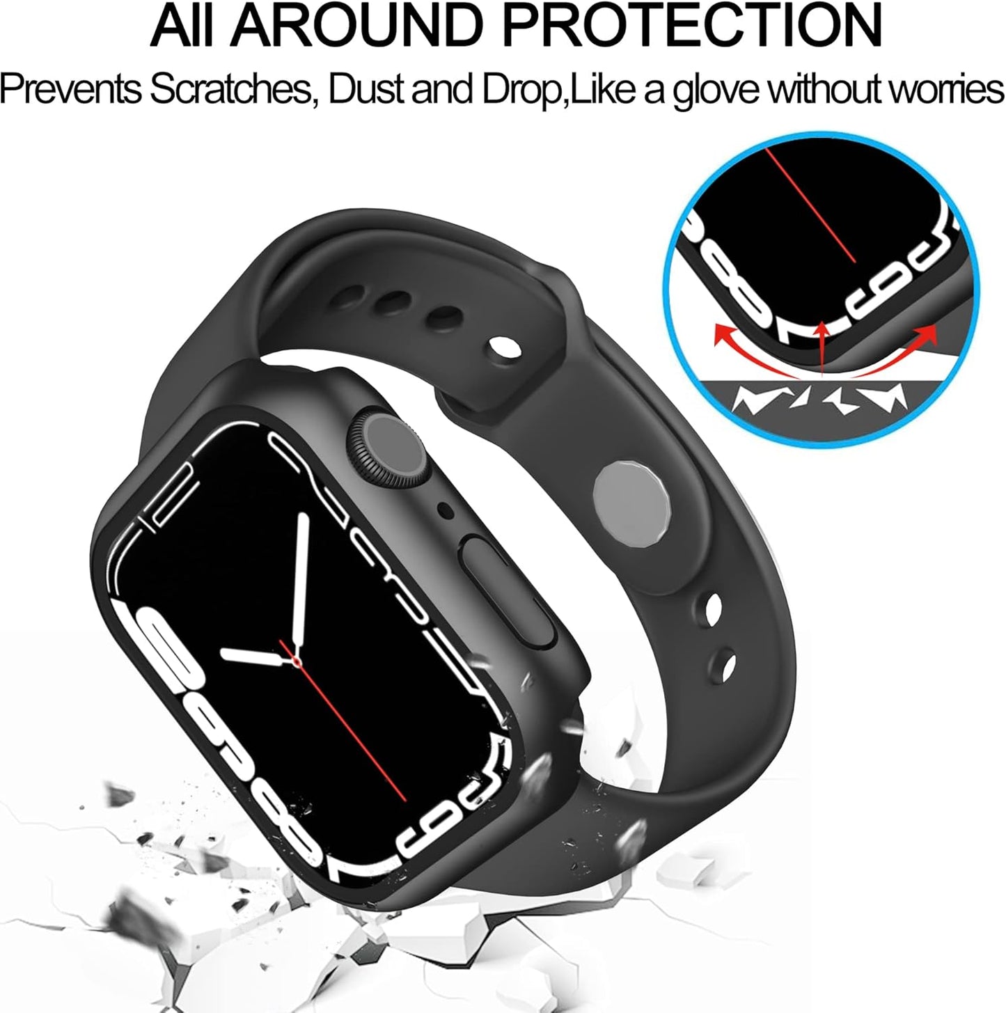 Apple Watch case full protection with built-in  glass protector