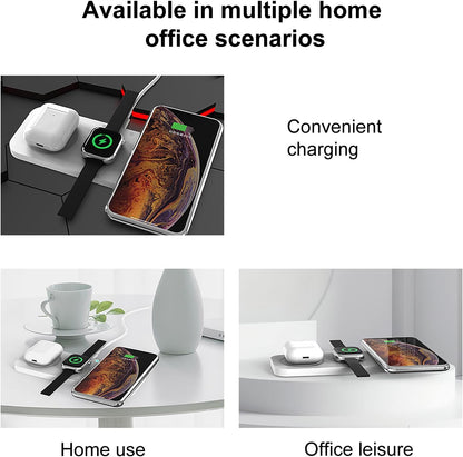 3-in-1 Magnetic Wireless Charger Pad for iPhone / Apple Watch / AirPods