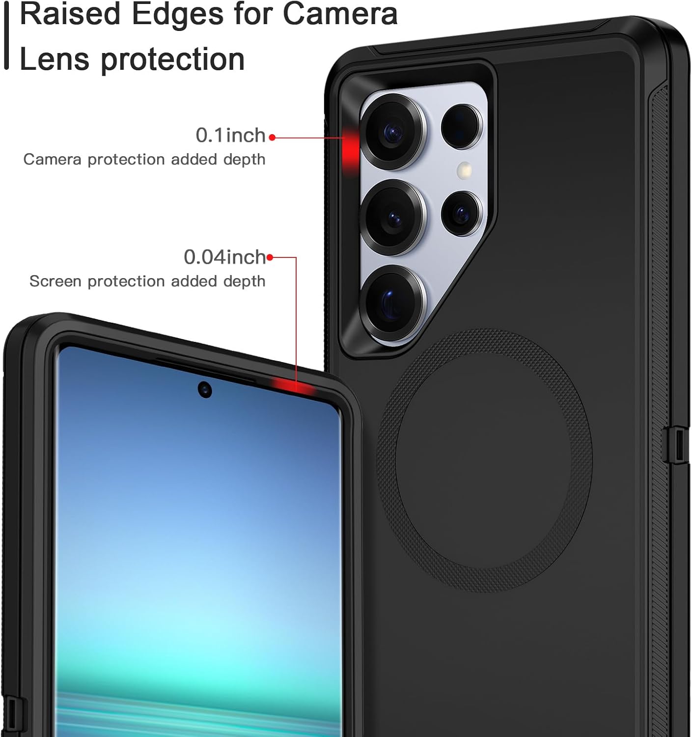 Samsung galaxy s24 ultra Magnetic Rugged Case - Triple Layer Protection, MagSafe Compatible