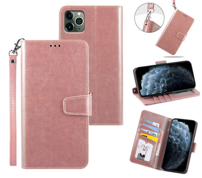 iphone 17 pro max flip wallet case top grain finish with 4 card slots (w-002)