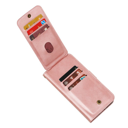 Moto edge 60 fusion 9 card wallet vertical flip w front zipper cowhide finish (w-013)