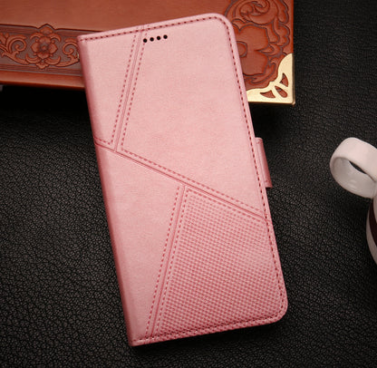 oppo a78 5g/a58 5g flip wallet case cowhide finish dot pattern 3 card slot & back magnet closure (w-008)