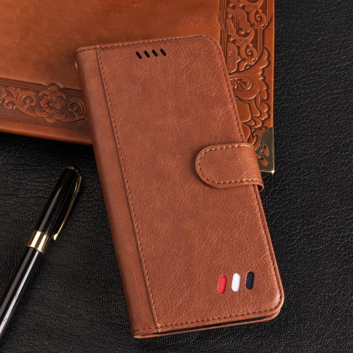 iphone 17 pro max flip wallet case lichi grain finish with 3 card slots (w-004)