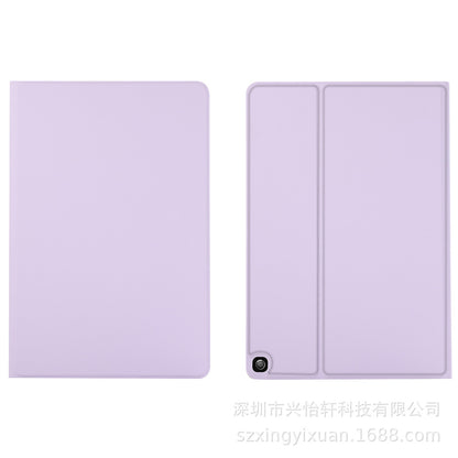 ipad case skin feel pu leather front loading style tpu back purple