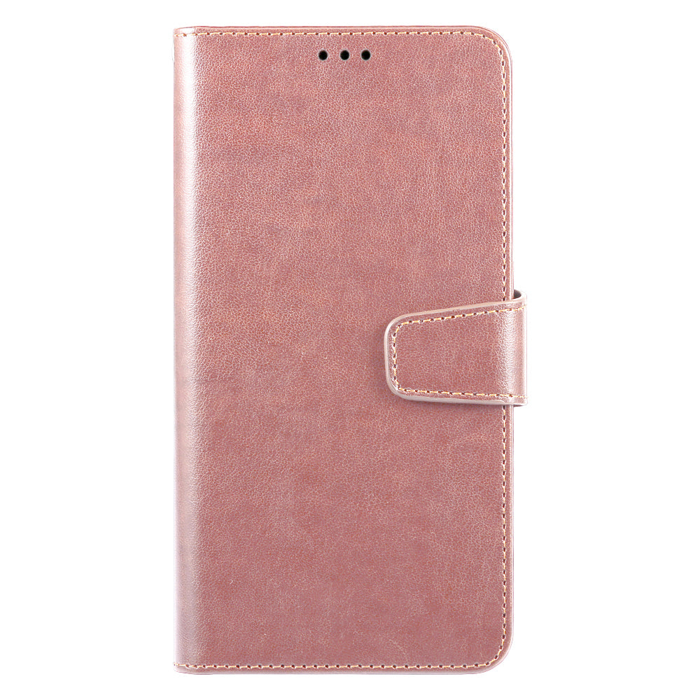 iphone 17 pro max flip wallet case top grain finish with 4 card slots (w-002)