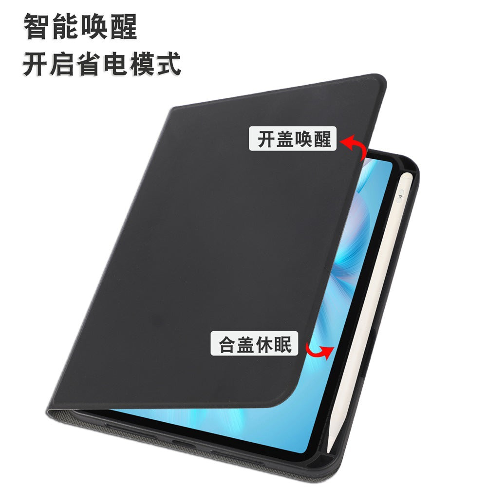 ipad case with pencil slot skin feel front load style compatible with ipad air 13 2024 /pro 12.9  2018-2022