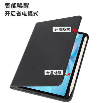 ipad case with pencil slot skin feel front load style compatible with ipad air 13 2024 /pro 12.9  2018-2022