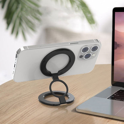 Dual magnetic ring phone holder - Foldable adjustable Magnetic Grip Holder & desktop stand
