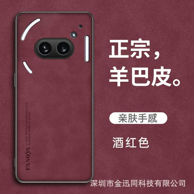 Nothing phone 3a pro ultra slim Matte Hard Case with leather finish