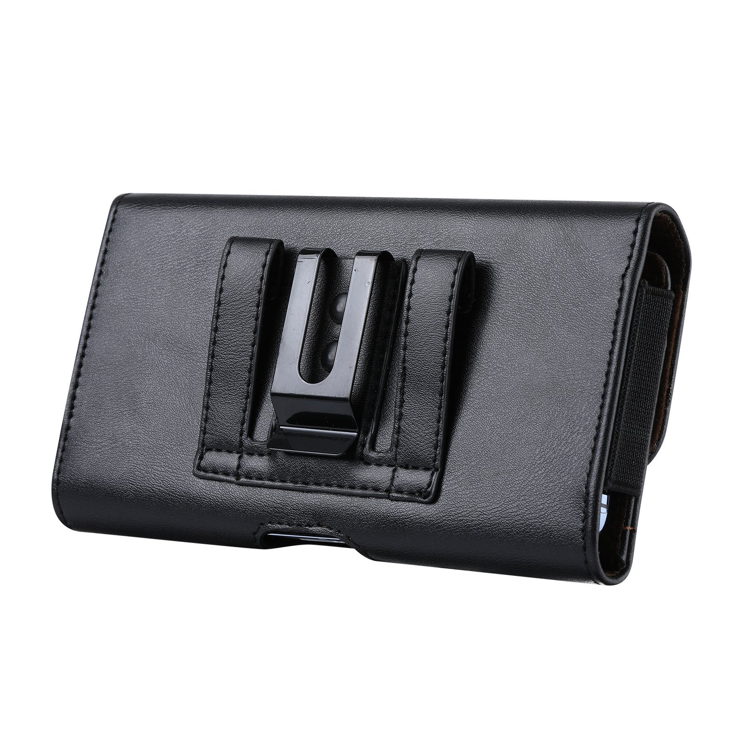 Horizontal PU Leather Phone Holster with Belt Clip & Loop – Magnetic Closure, Universal Fit