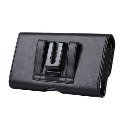Horizontal PU Leather Phone Holster with Belt Clip & Loop – Magnetic Closure, Universal Fit