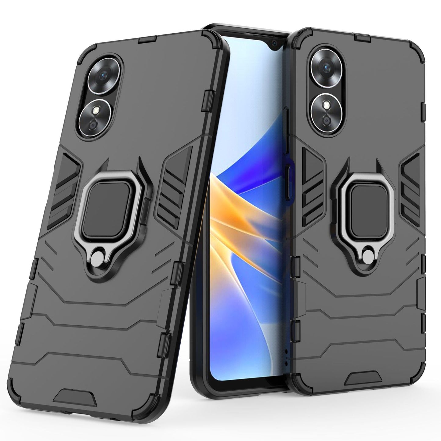 Oppo reno 8 lite front & back full protection ultra slim ring case (B010)