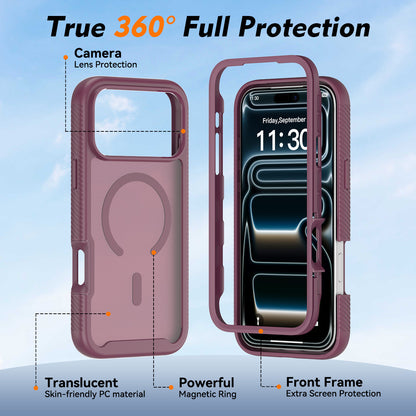 iPhone 17 Pro Max / 18 Pro Max case MagSafe 360 Front + Back Protection matte finish 4 color option