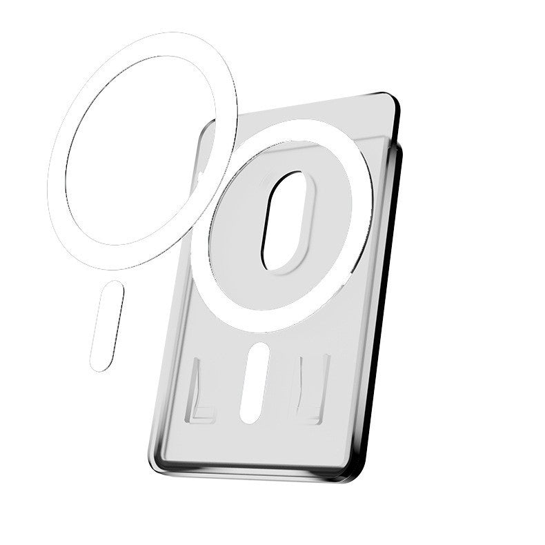 Frosted Clear MagSafe Card Holder Case with Built-In Card Clip
