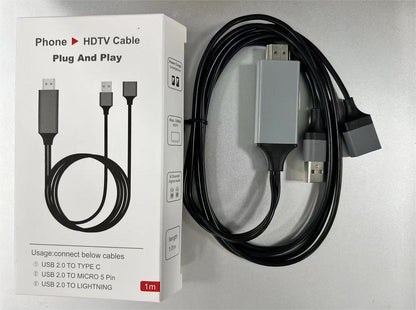 USB HDMI Cable Adapter Phone Share To TV (casting screen content from mobile devices to televisions)