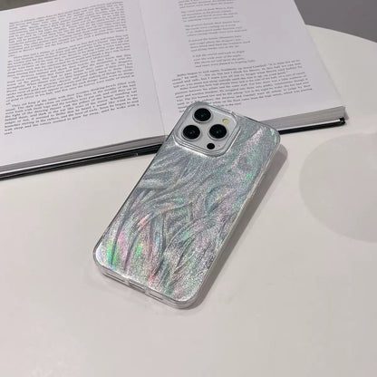 iPhone 16 Pro Max Slim fit case with mirror finish & feather pattern camera protection