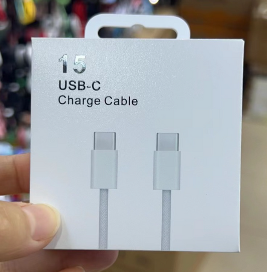 15 Series C to C Charging Cable: Available in 1m and 2m Lengths
