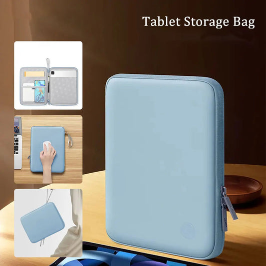 11inch PU Leather Laptop Sleeve with Handle Soft Touch Finish, Multi-Pocket Organizer Case for Tablet & Accessories