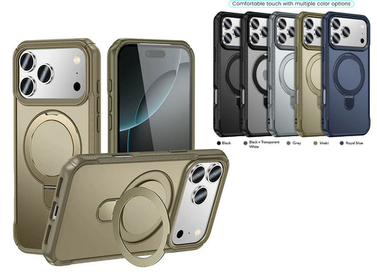 Iphone 17 air shockproof magsafe Case with Foldable Magnetic Ring Kickstand