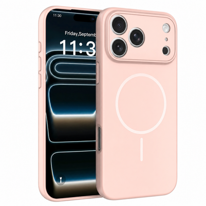 iPhone 17 Pro Max / 18 Pro Max soft touch solid color matte finish magnetic case with precise camera lens cutout