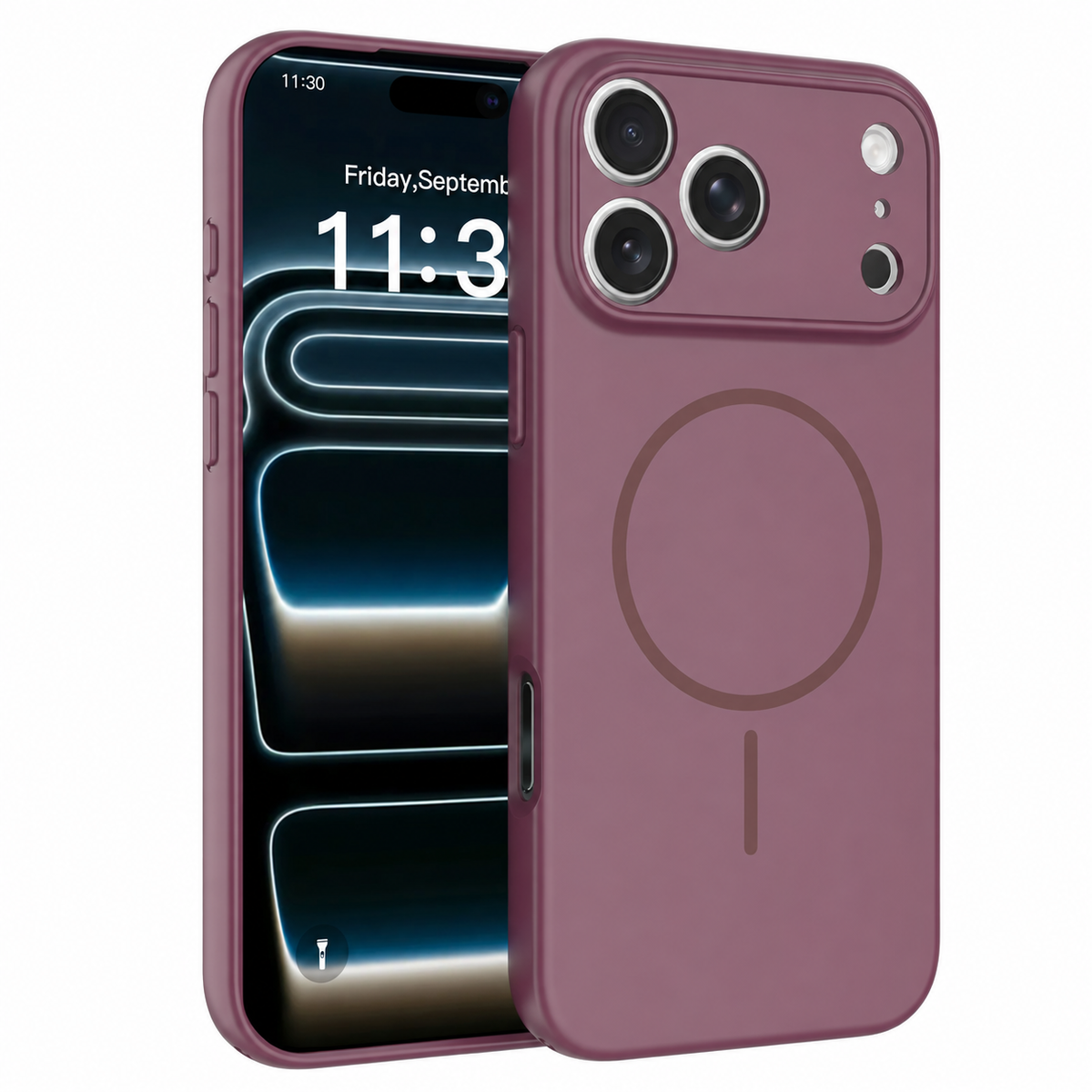 iPhone 17 Pro Max / 18 Pro Max soft touch solid color matte finish magnetic case with precise camera lens cutout